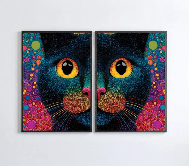 Twin Cat Diptych
