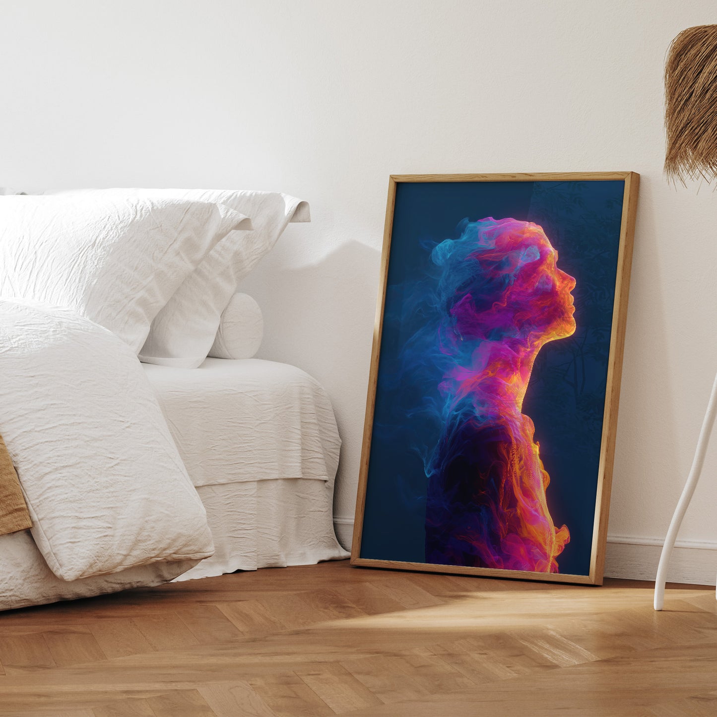 Neon Silhouette Psychedelic Human