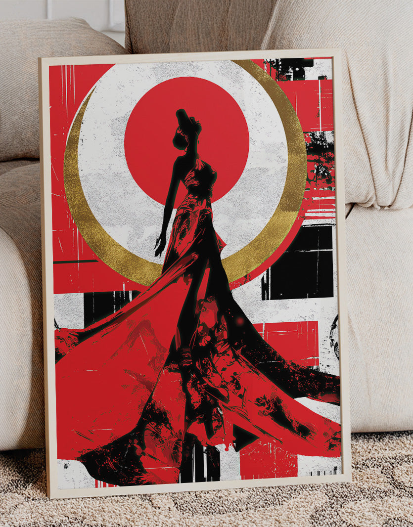 Striking Red Lady