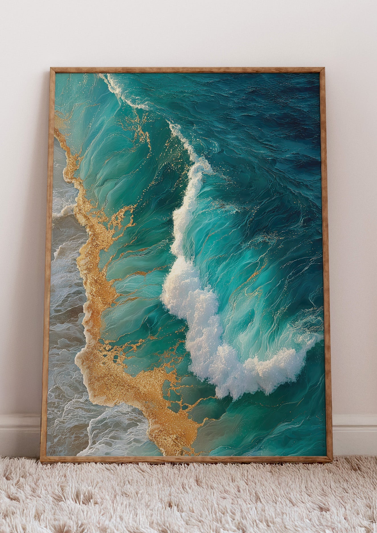 Seafoam Reverie coastal seascape wall art print artwork preview