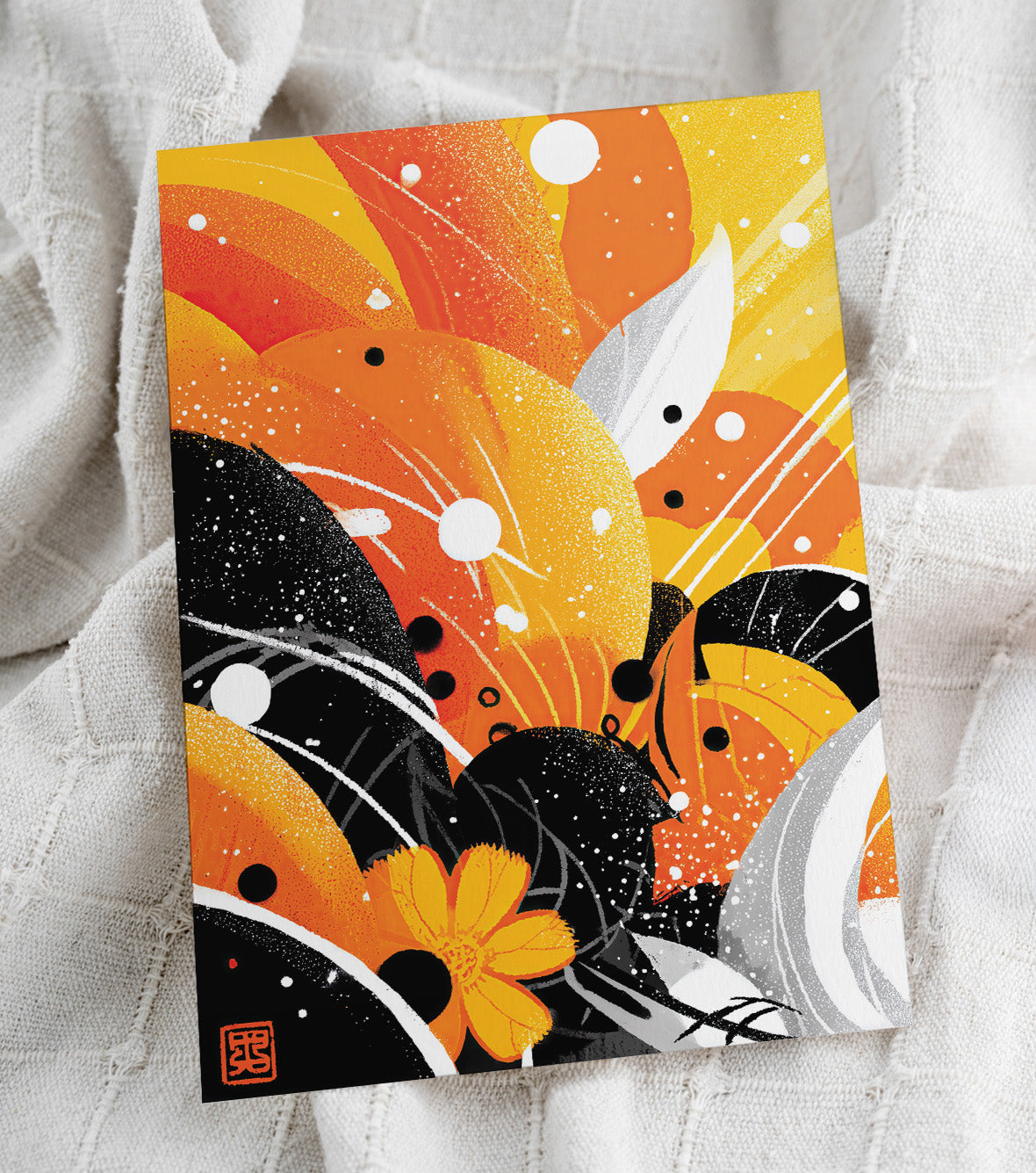 Japanese Crane Sunrise wall art print - The Carpenator Lab
