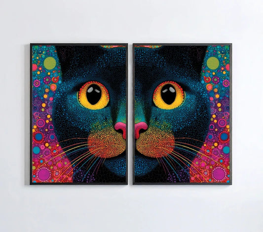 Twin Cat Diptych