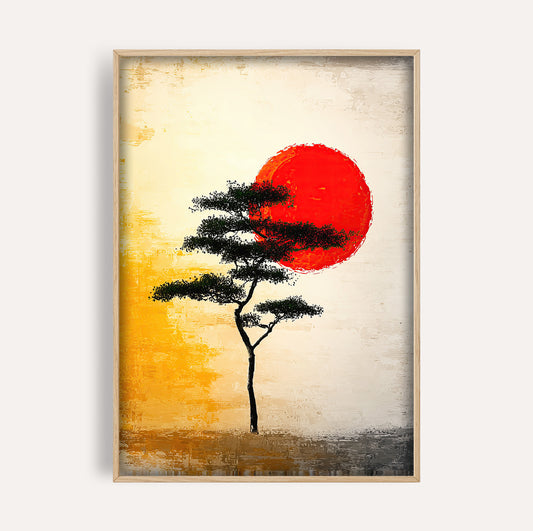 Sunset Silhouette Tree