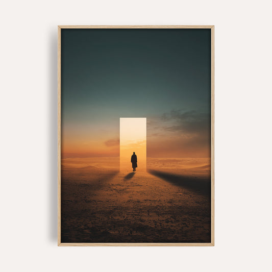 Man Walking Through Door