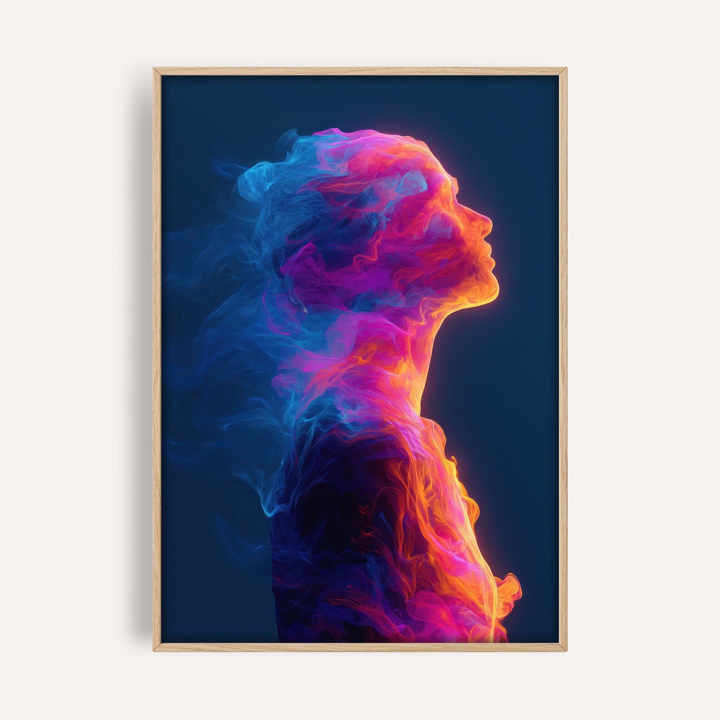 Neon Silhouette Psychedelic Human