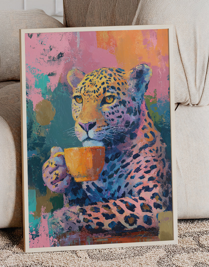 Leopard Coffee Aesthetic