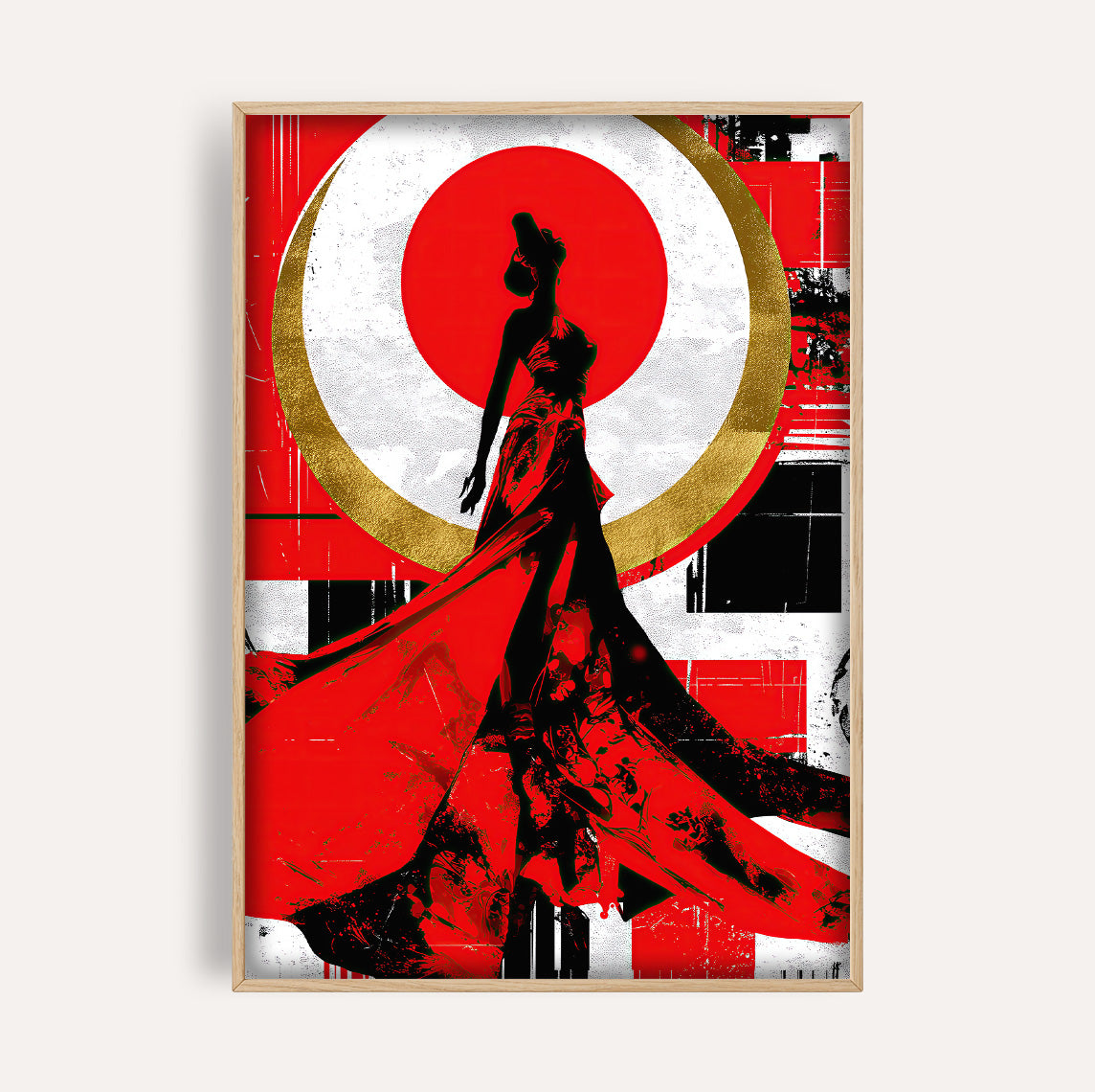 Striking Red Lady