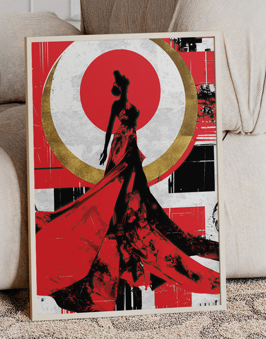 Striking Red Lady