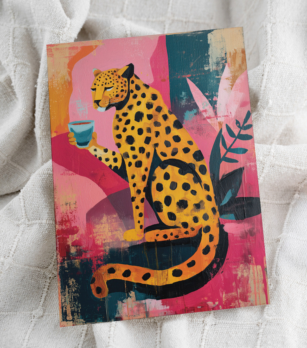 Pink Cafe Leopard