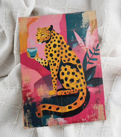 Pink Cafe Leopard