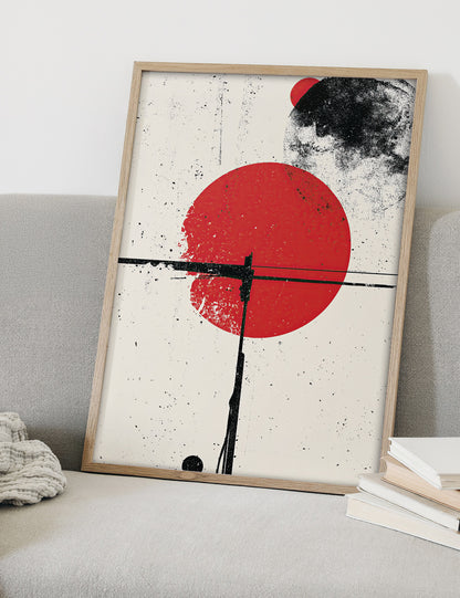 Striking Red Sun