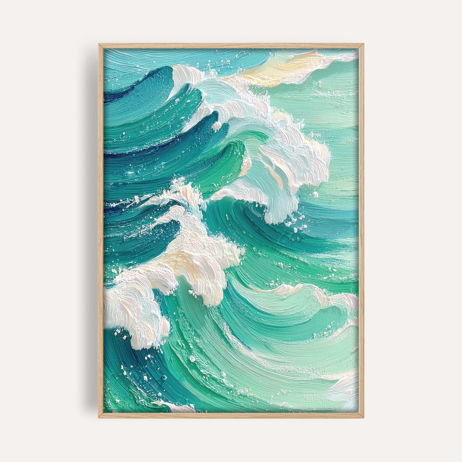 Emerald Tide wall art print front-facing mockup