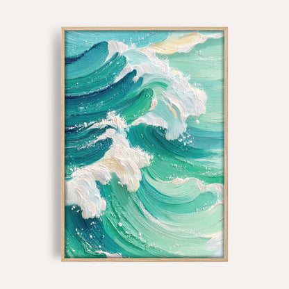 Emerald Tide wall art print front-facing mockup