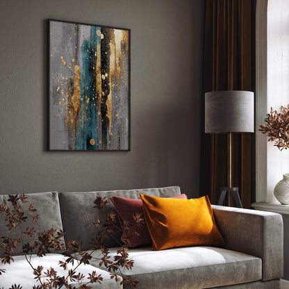 Aurora City Glow wall art print interior mockup