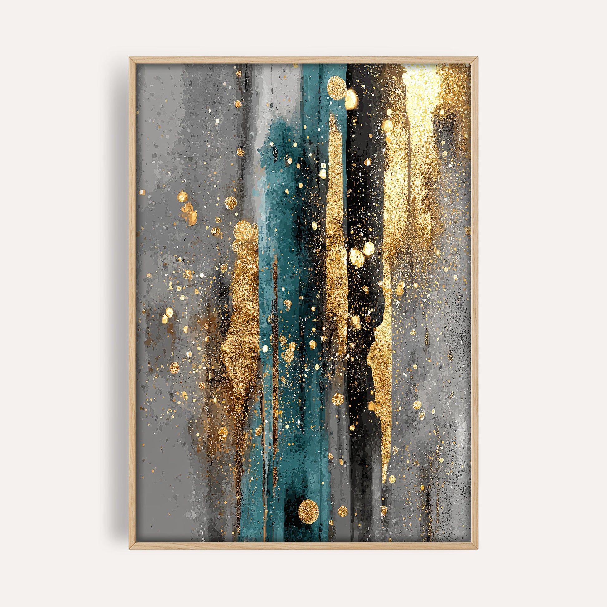 Aurora City Glow wall art print front-facing mockup