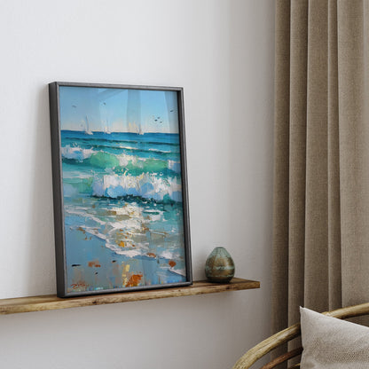 Coastal Drift wall art print interior mockup
