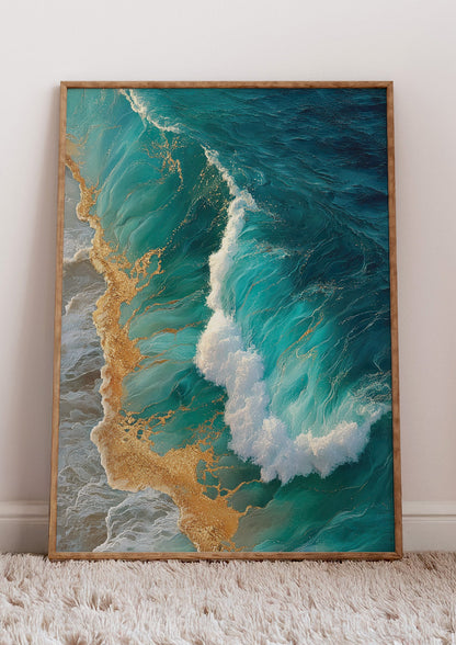 Seafoam Reverie coastal seascape wall art print artwork preview