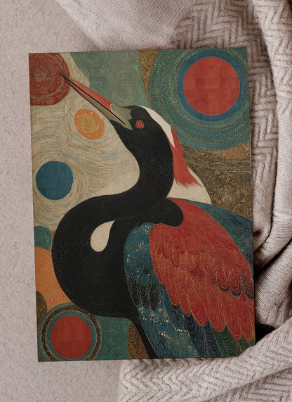 Retro Toucan Portrait wall art print interior mockup