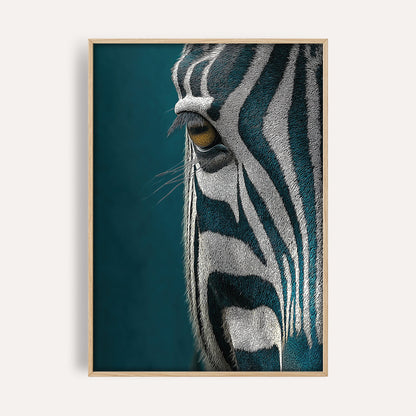 Modern Zebra Stripes wall art print front-facing mockup