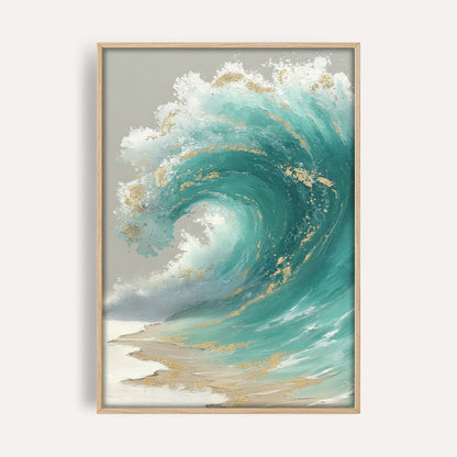 Tidal Whisper coastal seascape wall art print front-facing mockup
