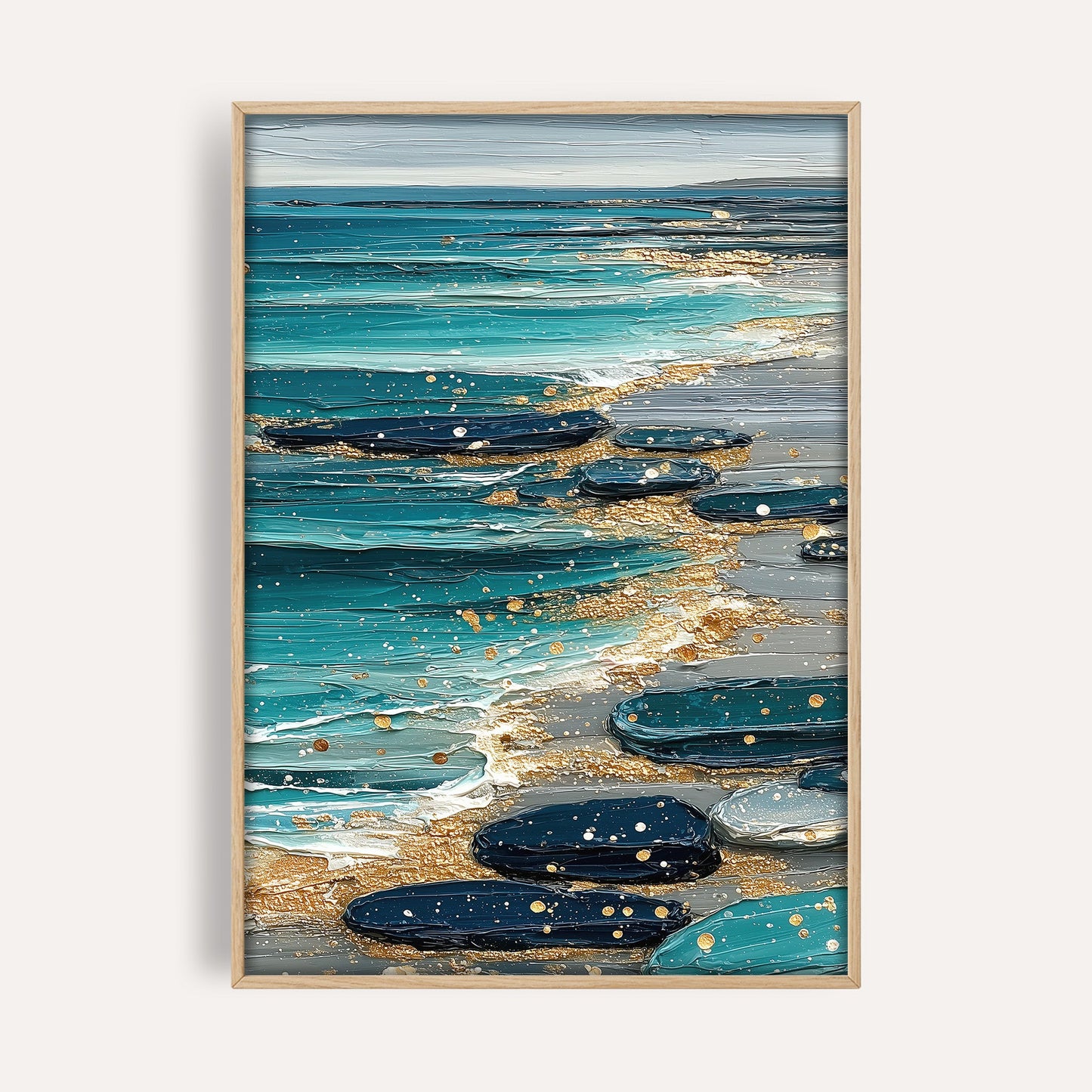 Coastal Stillness coastal seascape wall art print front-facing mockup
