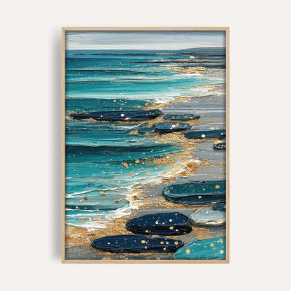 Coastal Stillness coastal seascape wall art print front-facing mockup