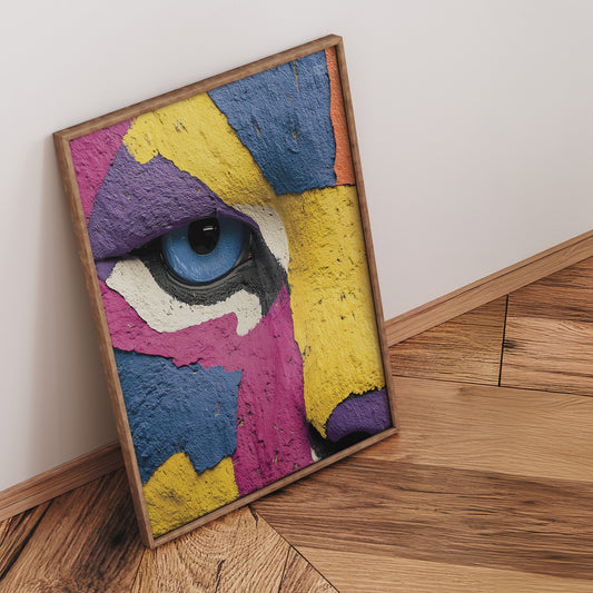 Colour Gaze wall art print interior mockup