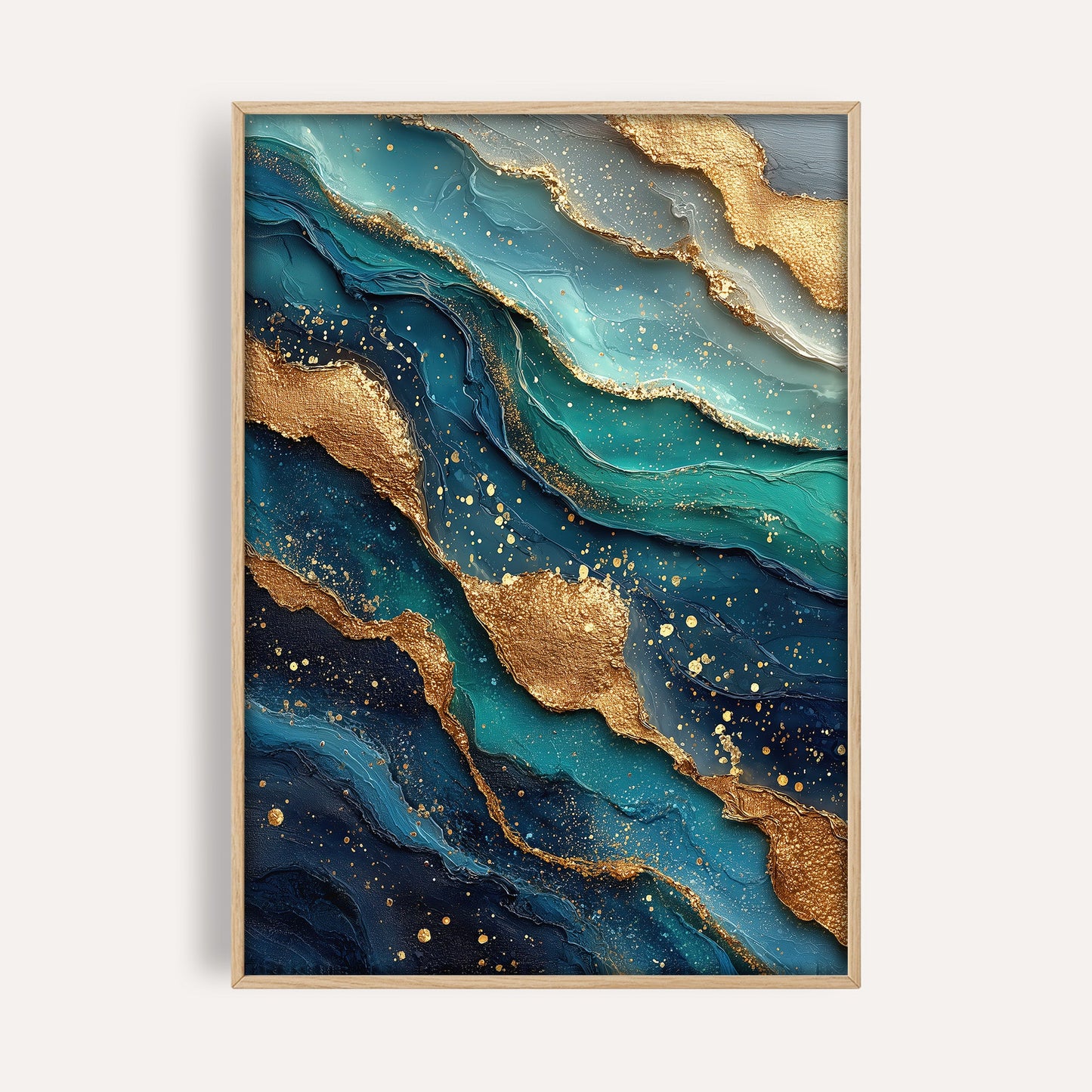 Ocean Agate Flow wall art print front-facing mockup
