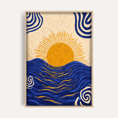 Sun Wave Horizon wall art print - The Carpenator Lab