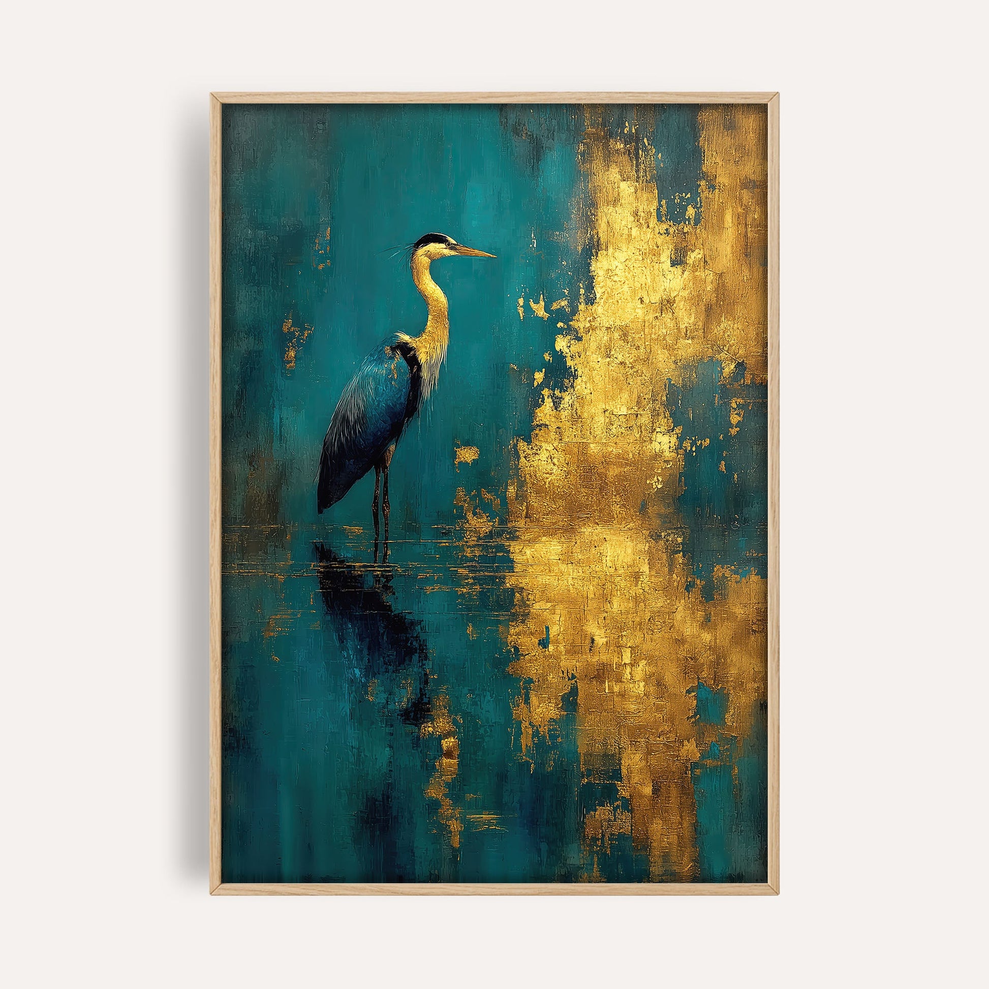 Turquoise Estuary wall art print front-facing mockup