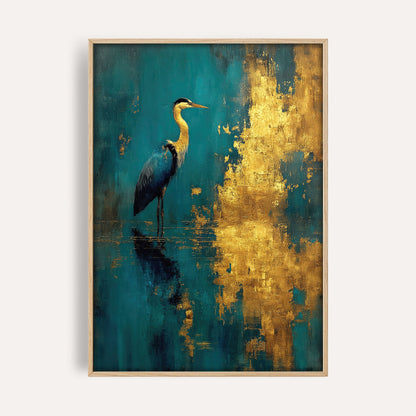 Turquoise Estuary wall art print front-facing mockup