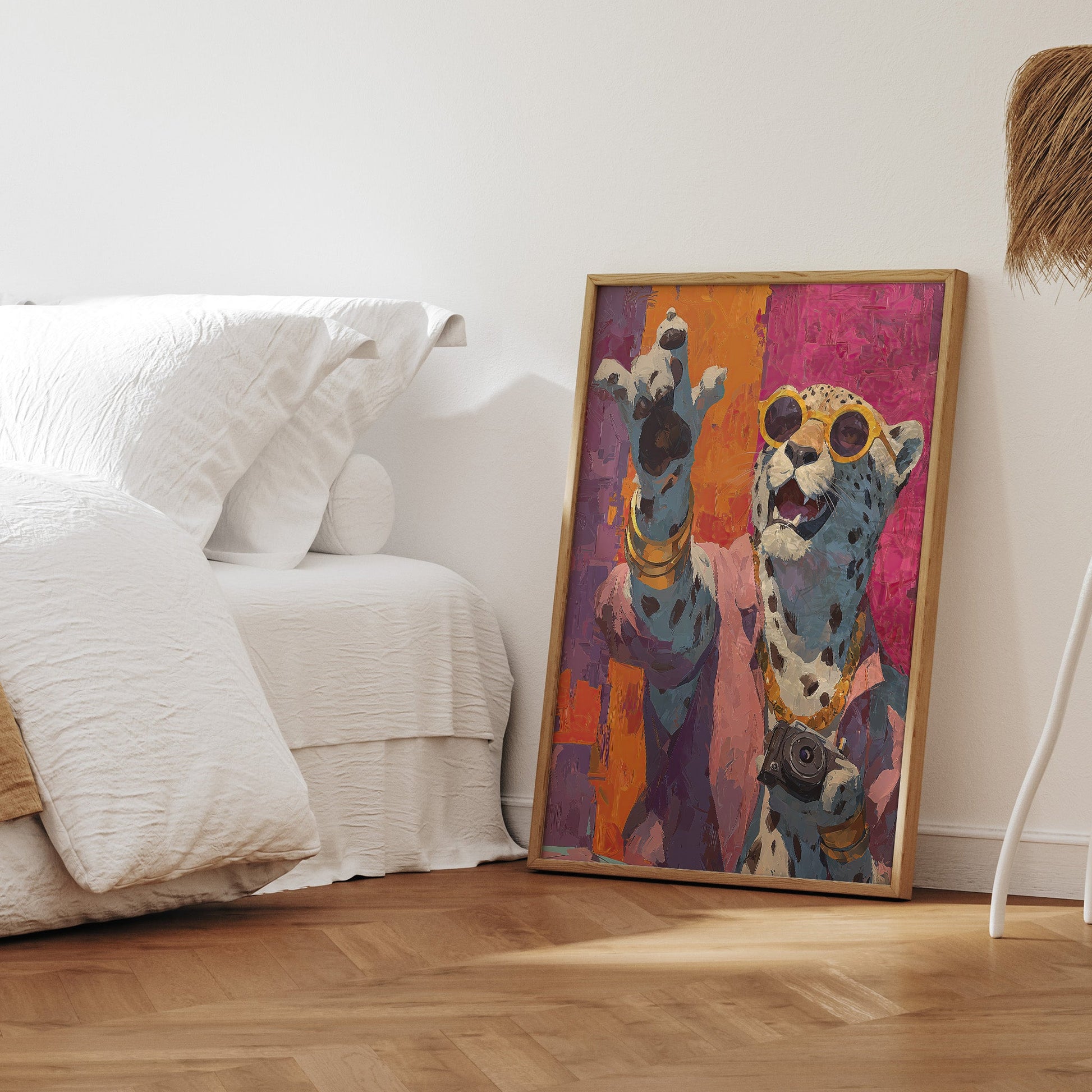 Painted Companions wall art print interior mockup