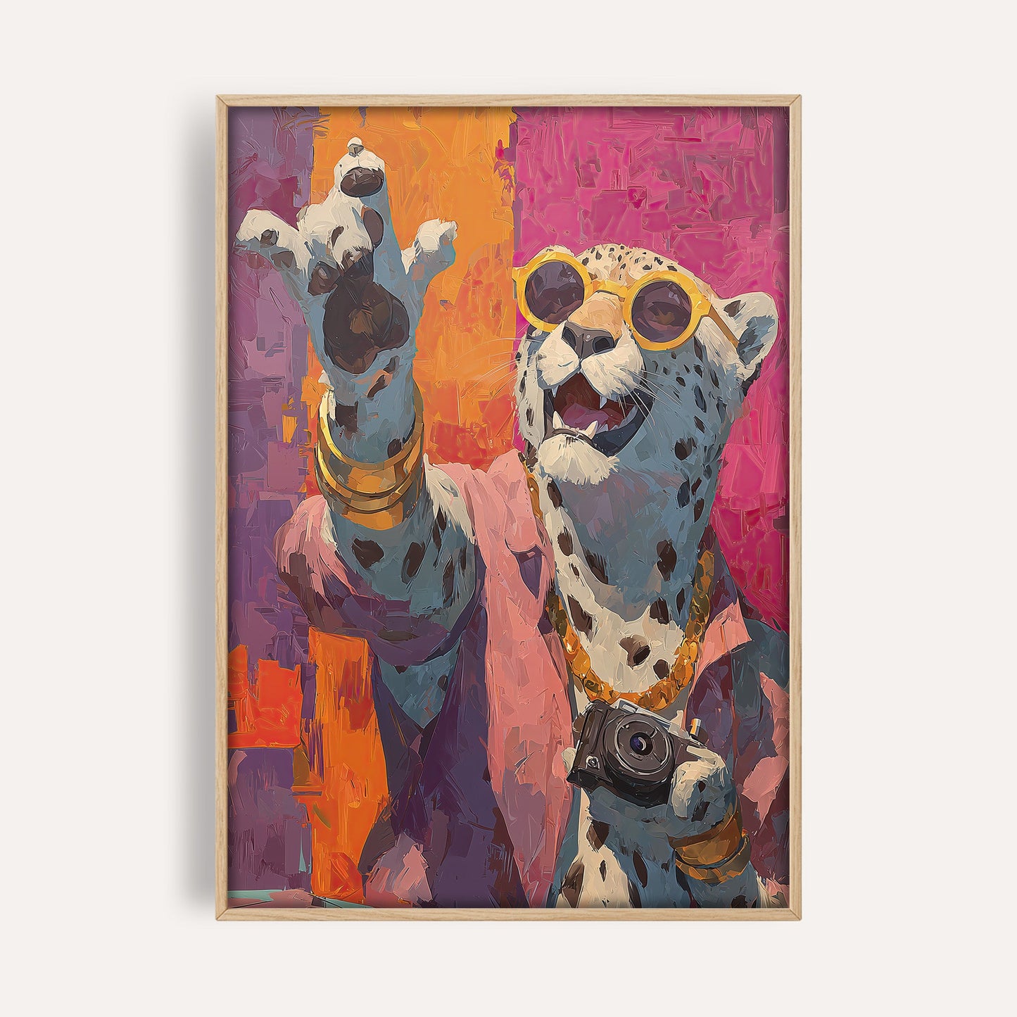 Painted Companions wall art print front-facing mockup